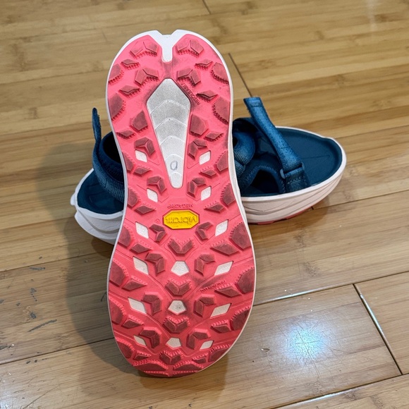 Hoka One One Navy Sandals with Pink Soles - Picture 5 of 10